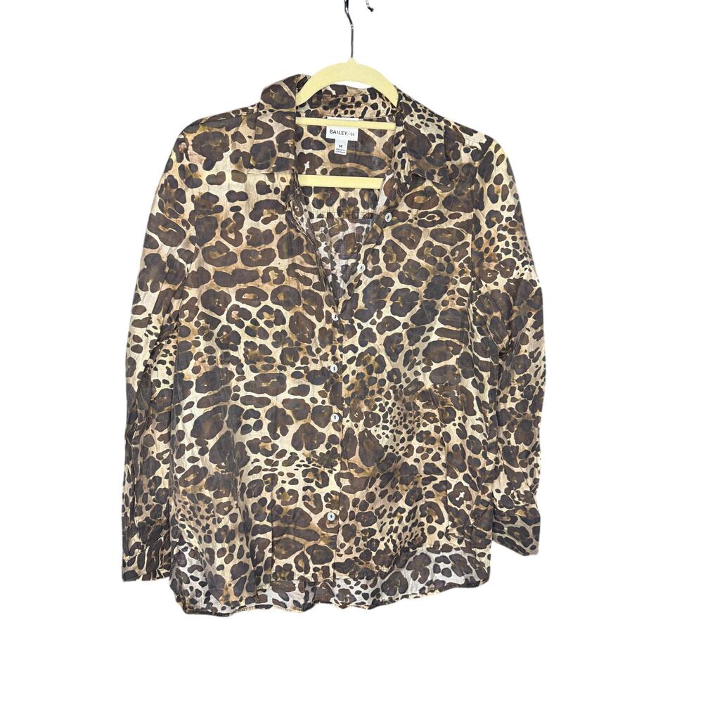 Bailey 44 Lyocell Leopard Print Blouse Women's Size M